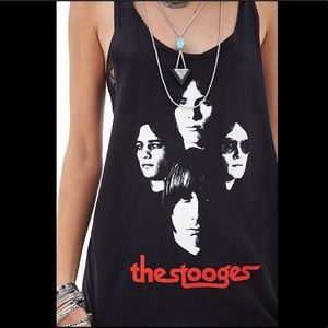 The stooges band deep arm racerback tank
